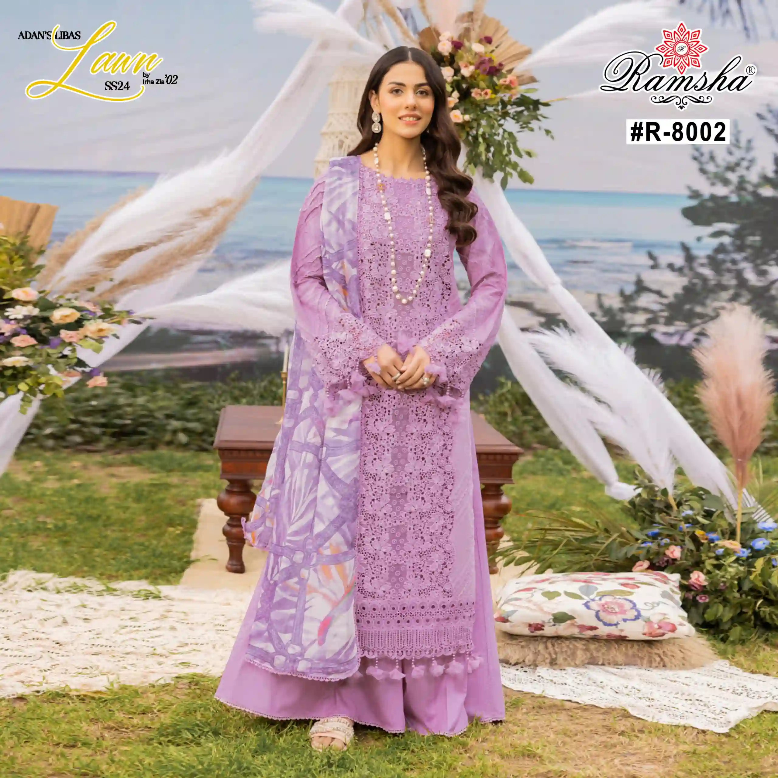 Ramsha Adan-Libas Cambric Wholesale Pakistani Readymade Salwar Suit Catalog — Wholesale Salwar Suits, MPA wholesale from Surat - Gallery Image 4